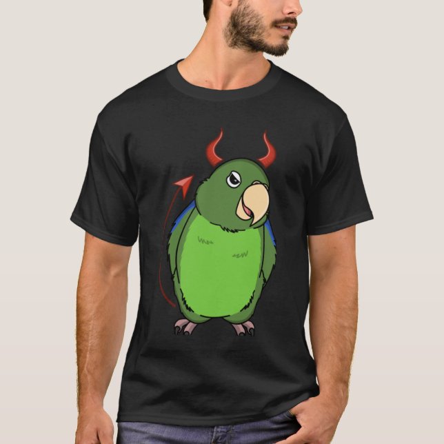Camiseta Scary Devil Costume Parrot I Green Parrotlet (Anverso)