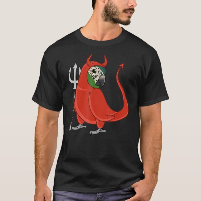 Camiseta Scary Devil Costume Parrot I Hahns Macaw (Anverso)