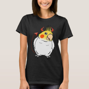 Camiseta Scary Devil Costume Parrot I Lutino Cockatiel