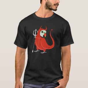 Camiseta Scary Devil Costume Parrot I Mustache Parakeet Pr