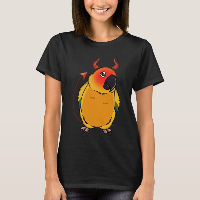 Camiseta Scary Devil Costume Parrot I Sun Conure (Anverso)