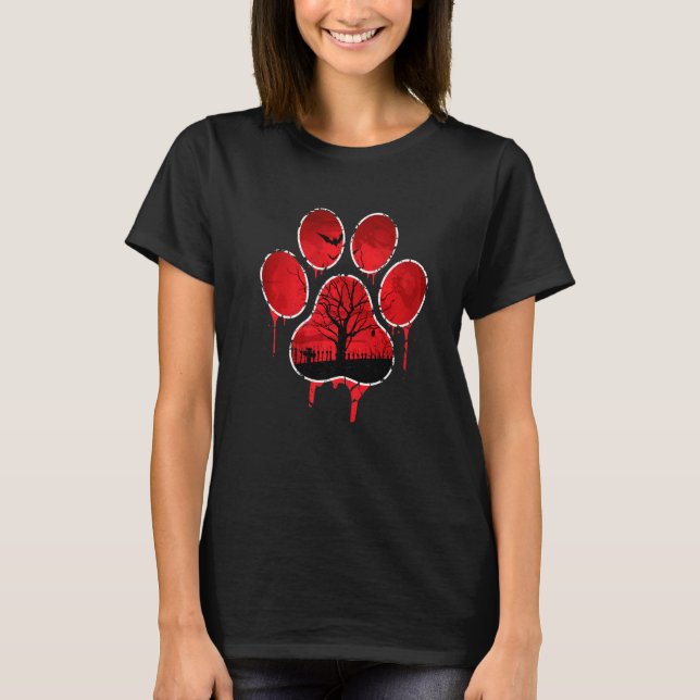 Camiseta Scary Dog Paw Halloween Season Enthusiast Spoon (Anverso)