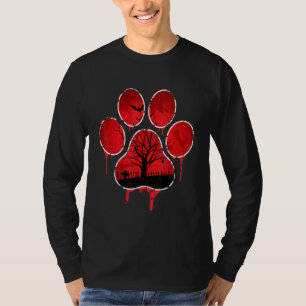 Camiseta Scary Dog Paw Halloween Season Enthusiast Spoon