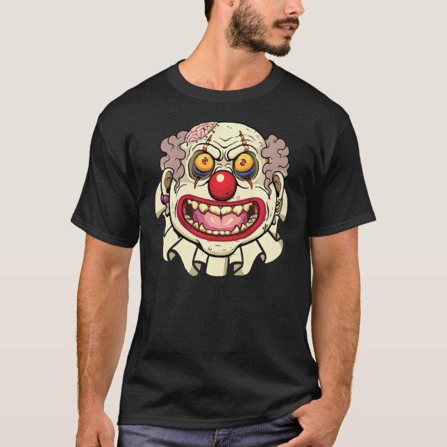 Camiseta Scary Face Fat Joker Mask Gótico disfraz horror (Anverso)