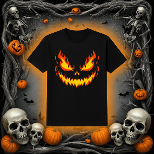 Camiseta Scary Fiery Jack-O-Lantern