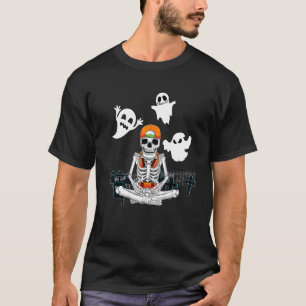 Camiseta Scary Gamer Halloween Video Game Skeleton Gaming B