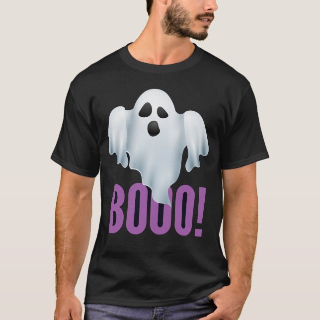 Camiseta Scary Ghost with 'BOOO!' Text (Anverso)