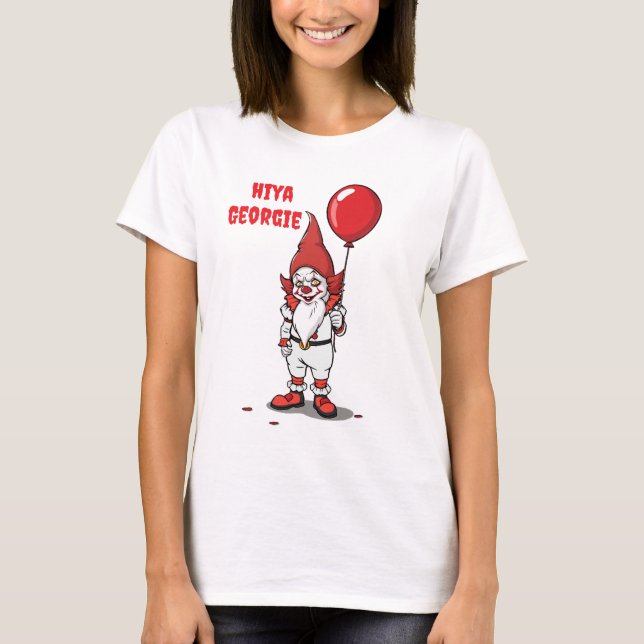 Camiseta Scary Gnome Clown Hiya Georgie (Anverso)