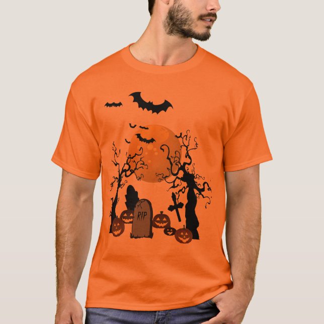 Camiseta Scary Graveyard Halloween (Anverso)