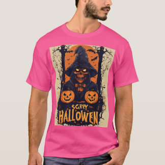 Camiseta Scary Halloween Basic Dark T-Shirt