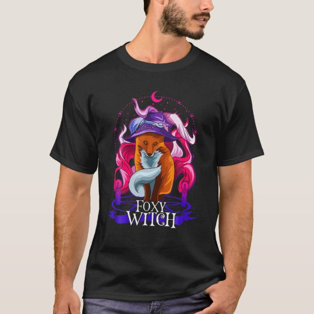 Camiseta Scary Halloween Foxy Witch Costuve A Gorra Y M (Anverso)