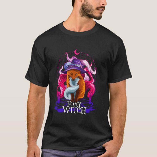 Camiseta Scary Halloween Foxy Witch Costuve A Gorra Y M (Anverso)