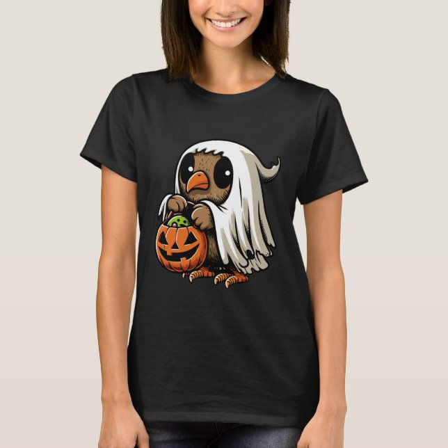 Camiseta Scary Halloween Kiwi Bird Ghost Spooky Candy Bag 7 (Anverso)
