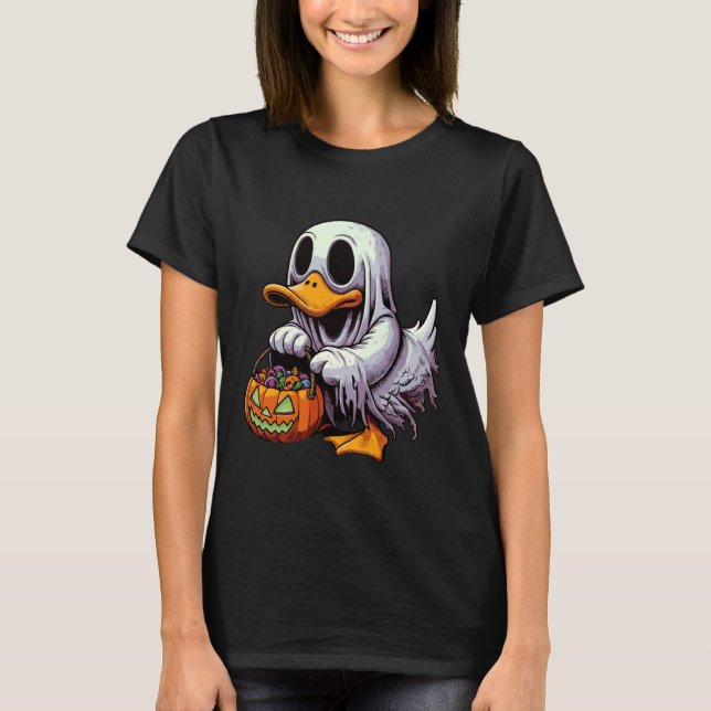 Camiseta Scary Halloween Platypus Ghost Spooky Candy Bag 1 (Anverso)