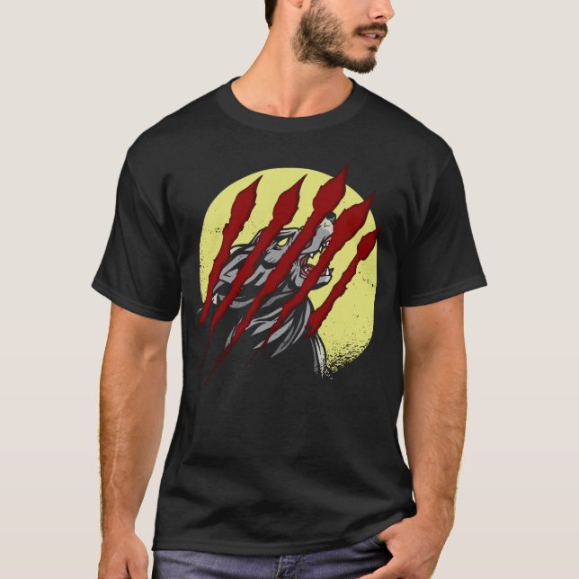 Camiseta Scary Halloween Werewolf Luna llena (Anverso)