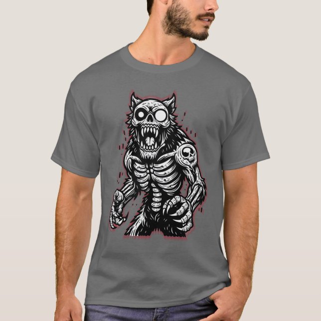 Camiseta Scary Halloween Zombie Werewolf (Anverso)