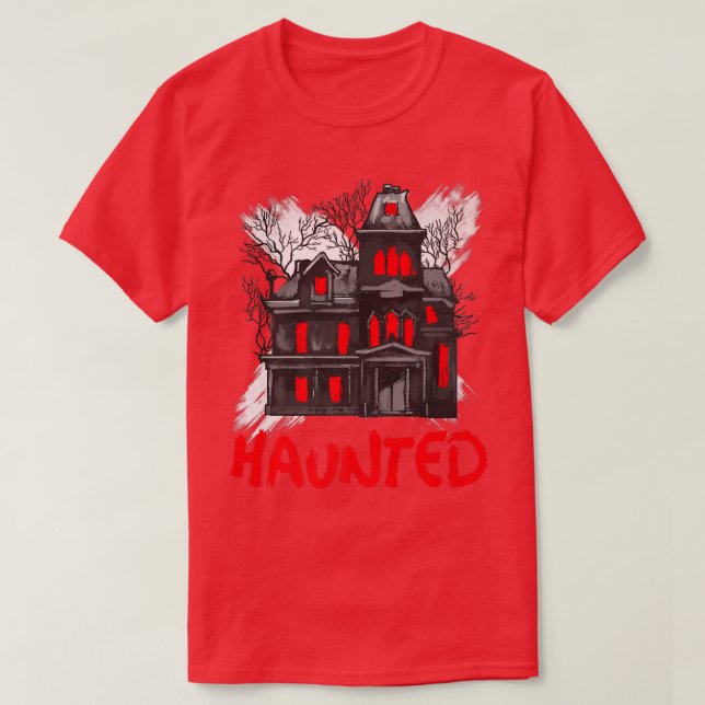 Camiseta Scary Haunted House Horror Art  (Diseño del anverso)