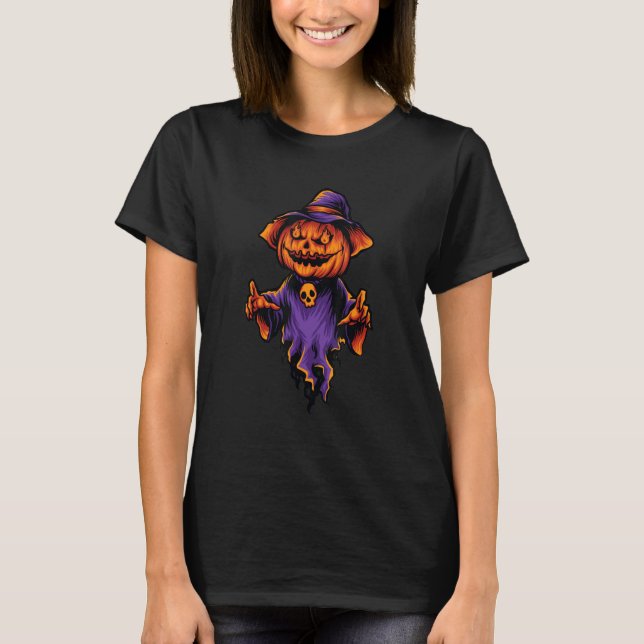Camiseta Scary Helloween Pumpkins Zombie (Anverso)