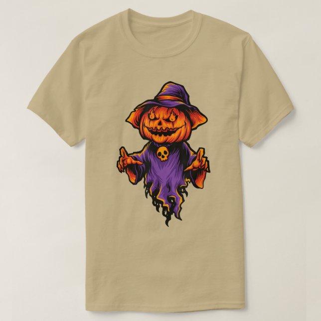 Camiseta Scary Helloween Pumpkins Zombie  (Diseño del anverso)