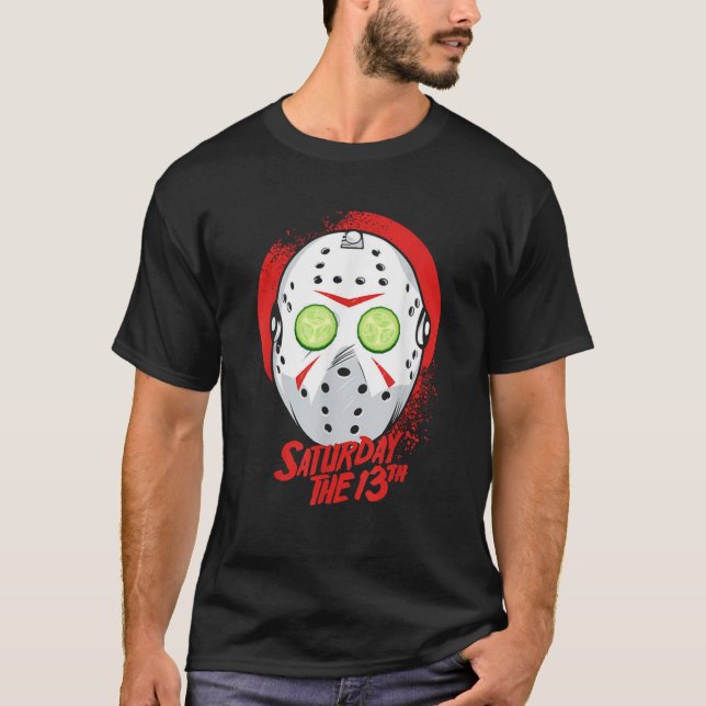 Camiseta Scary Horror Saturday 13th Funny Halloween Costume (Anverso)
