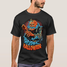 Camiseta Scary Jack-o-lantern Bubbling Head