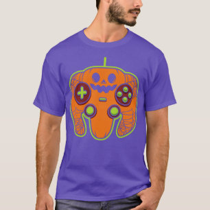 Camiseta Scary Jackolantern Pumpkin Video Game Controller