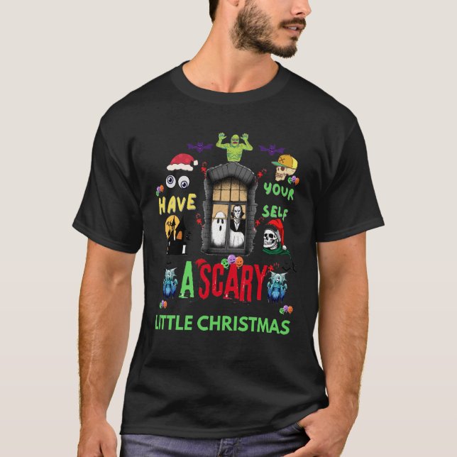 Camiseta Scary Little Christmas Horror Holiday Design  (Anverso)