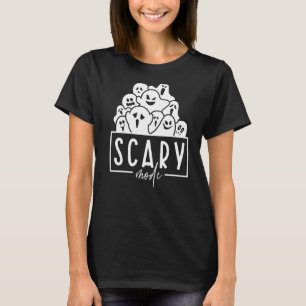Camiseta Scary Mode Cute Ghost Boo Squad Spooky Sala de Tem