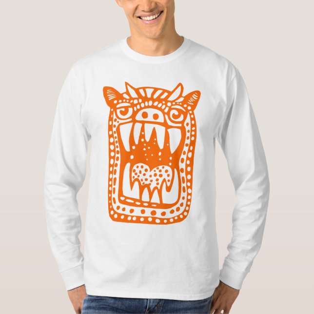 Camiseta Scary Monster - Naranja (Anverso)