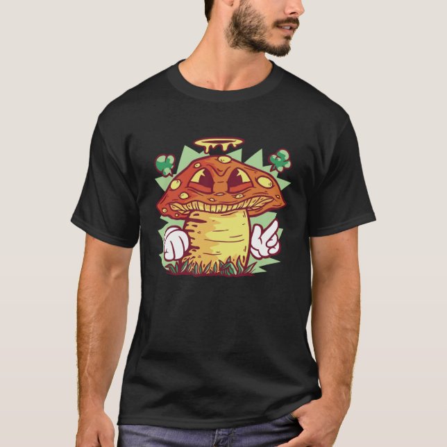 Camiseta Scary mushroom creepy angry (Anverso)