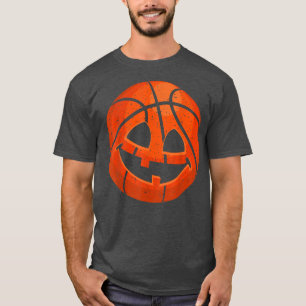 Camiseta Scary Pumpkin Basketball Halloween Retro Vintage D