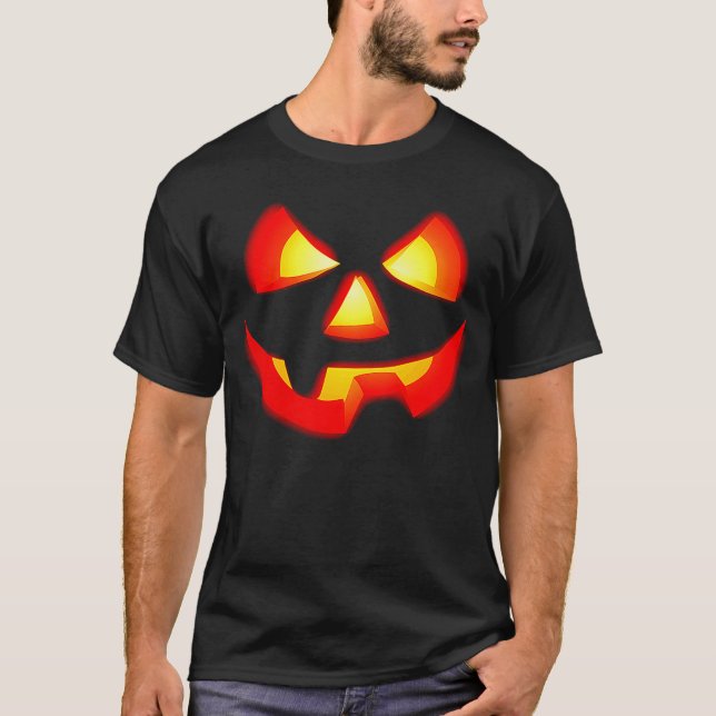 Camiseta Scary Pumpkin Face Jack O' Lantern Halloween Jacko (Anverso)