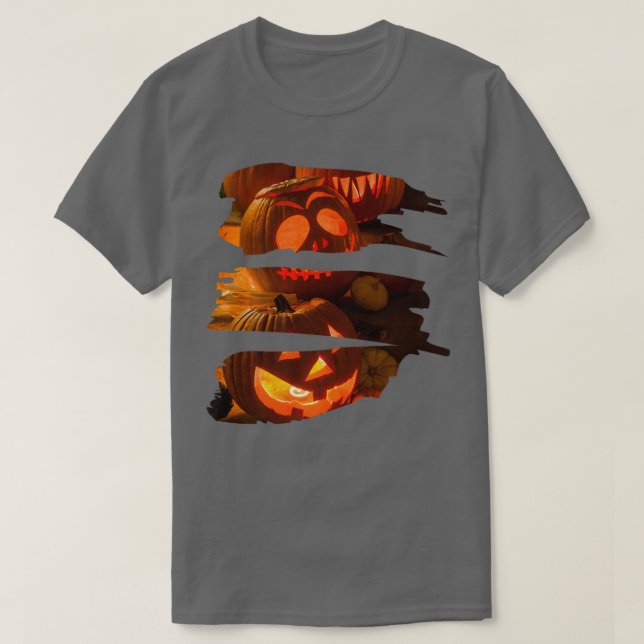 Camiseta Scary pumpkin faces  Scary jack o lantern Spooky H (Diseño del anverso)