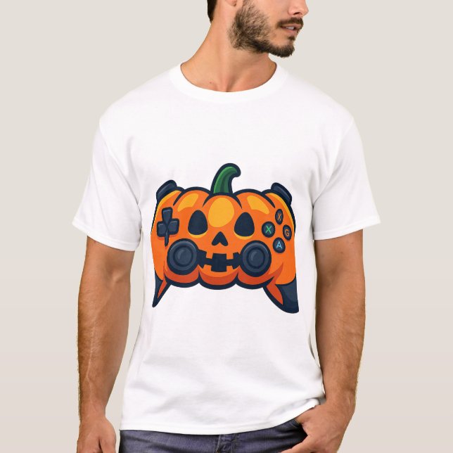Camiseta Scary Pumpkin Game Controller (Anverso)