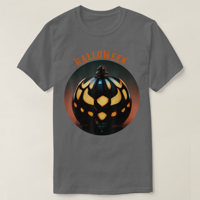 Camiseta Scary Pumpkin Halloween, JackOLantern Head Face Sc (Diseño del anverso)