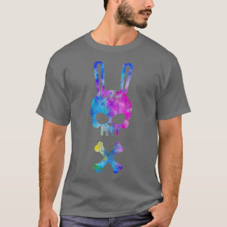 Camiseta Scary Skull And Crossbones Bad Rabbit Horror Bunny