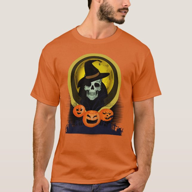 Camiseta Scary Skull Halloween (Anverso)
