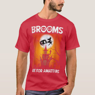 Camiseta Scary Spooky Halloween Haunted Castle Night Broom