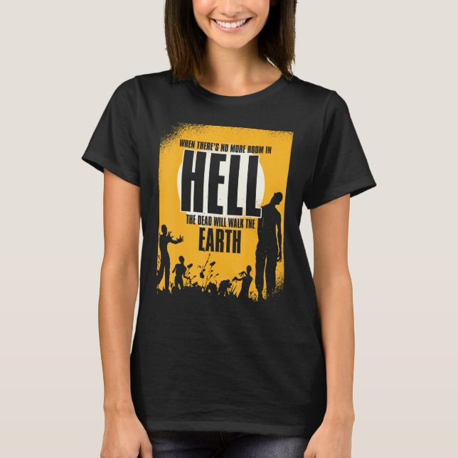 Camiseta Scary Spooky Zombie Horror Fan Tee (Anverso)
