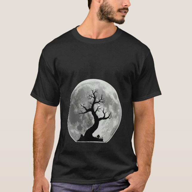 Camiseta Scary tree in the Moon Halloween Costumes (Anverso)