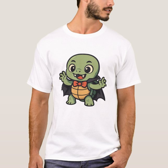 Camiseta Scary turtle vampire Halloween Oversized T-Shirt (Anverso)