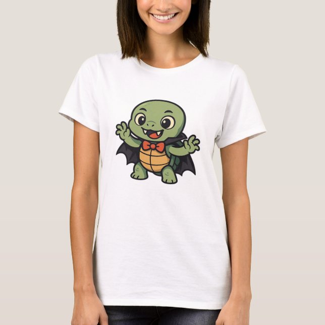 Camiseta Scary turtle vampire Halloween Oversized T-Shirt (Anverso)