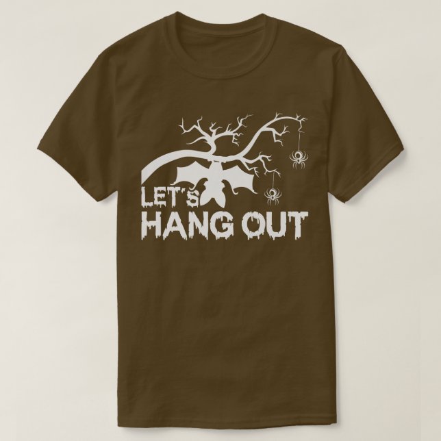Camiseta Scary Vampire Bat Lets Hang Out Halloween  (Diseño del anverso)