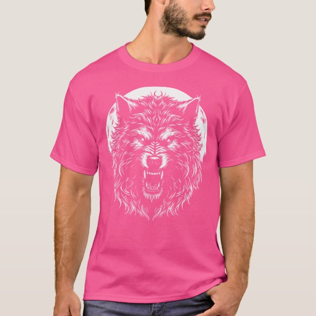 Camiseta Scary Werewolf Full Moon Halloween Horror Werewolf (Anverso)