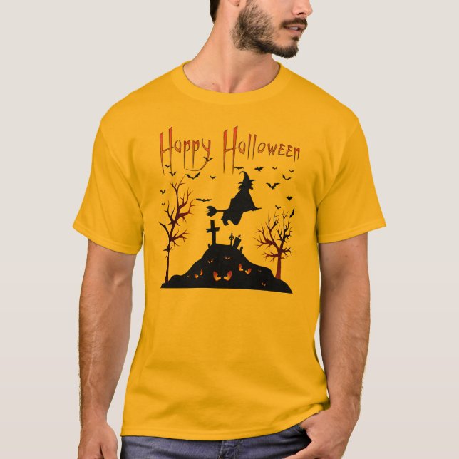 Camiseta Scary Witch Happy Halloween (Anverso)