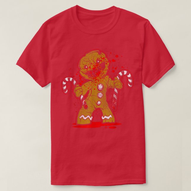 Camiseta Scary Zombie Gingerbread Man (Diseño del anverso)