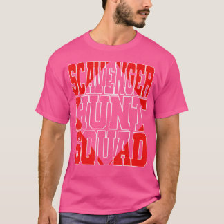 Camiseta Scavenger Hunt Squad Fun Mateo Equipo Rojo