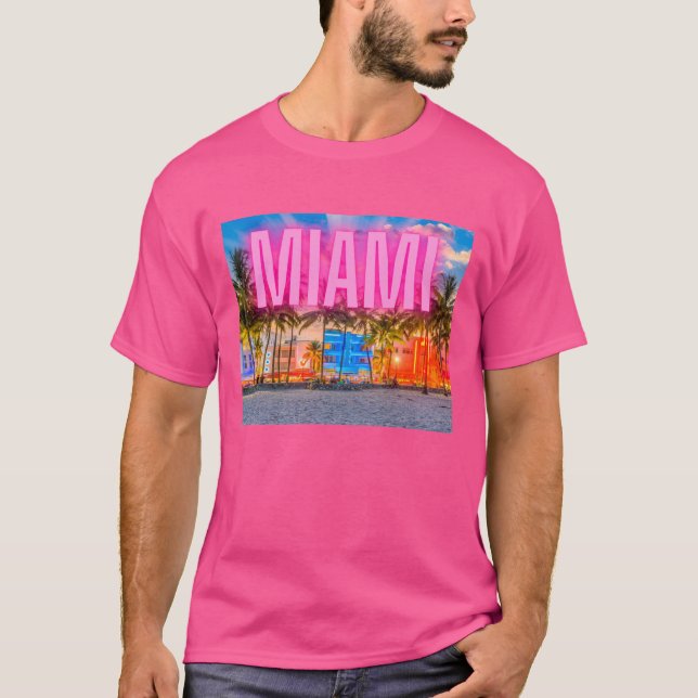 Camiseta Scenic Neon Miami Waterfront (Anverso)