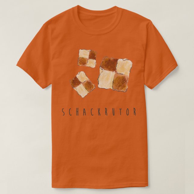 Camiseta Schackrutor tableros de ajedrez de fika edulcorada (Diseño del anverso)