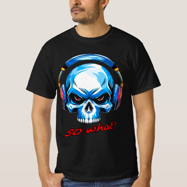 Camiseta Schädel so what  (Anverso)